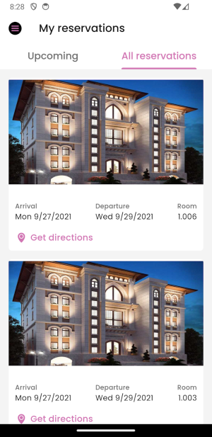 Guest reservation list